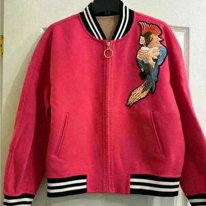 NWOT beautiful and unique bomber jacket.  80% wool 20% cashmere. Size 40